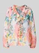 Regular fit blouse met volants, model 'MILLA'