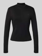 Slim fit shirt met lange mouwen van puur katoen