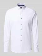 Slim fit zakelijk overhemd met kentkraag