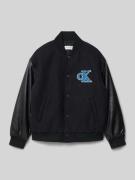 Bomberjack met labelapplicatie, model 'VARSITY'