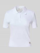 Slim fit poloshirt met labeldetail