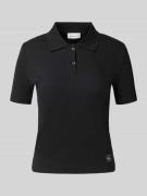 Slim fit poloshirt met labeldetail