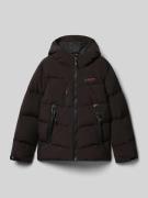 Gewatteerd jack met labelprint