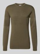 Gebreide pullover met ribboorden