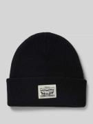 Beanie met labeldetail