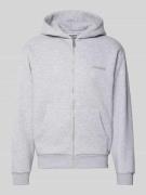 Regular fit sweatjack met logo-applicatie