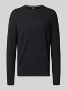 Regular fit kasjmier pullover met ronde hals