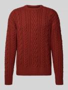 Gebreide pullover met kabelpatroon