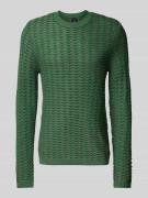 Wollen pullover met structuurmotief