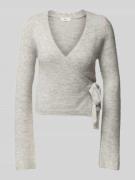 Gebreide cardigan in wikkellook