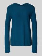 Regular fit gebreide pullover van een mix van katoen en viscose