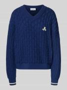 Loose fit gebreide pullover van puur katoen, model 'CAARLAS STRUCTURE'