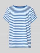 Loose fit T-shirt van puur katoen, model 'IDAARA STRIPES'