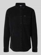 Regular fit corduroy overhemd van puur katoen