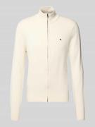 Regular fit gebreid jack van puur katoen