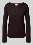 Regular fit gebreide pullover van scheerwol