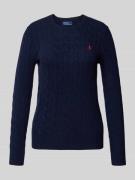 Gebreide pullover van een mix van wol en kasjmier, model 'JULIANNA'