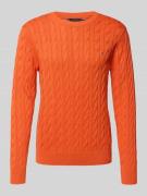 Regular fit gebreide pullover van zuiver katoen