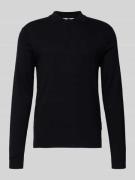 Gebreide pullover met kasjmier en polokraag, model 'FRODE'