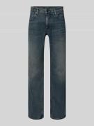 Straight fit jeans met logopatch, model 'Mosa'