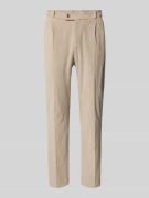 Corduroy broek met persplooien en achterzakken
