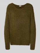 Loose fit gebreide pullover met wol en alpaca