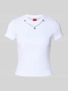 Slim fit T-shirt van katoenmix, model 'DANNECY'