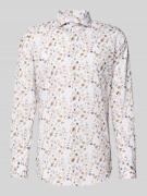 Regular fit zakelijk overhemd met haaikraag, model 'Cutaway'