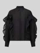 Blouse met volants en overhemdkraag, model 'MOLLY'