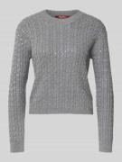 Slim fit gebreide pullover van zuivere scheerwol, model 'USSURI'