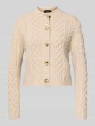 Regular fit gebreid jack van zuivere wol, model 'ABITO'