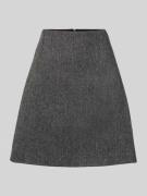 Licht uitlopende midirok van zuivere scheerwol, model 'MARCHE'