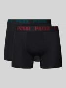 Boxershort met elastische logo in band in een set van 2 stuks