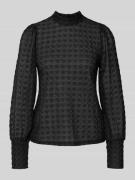 Regular fit kanten blouse met ronde hals, model 'BECCA'