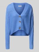 Regular fit gebreid jack met extra brede schouders, model 'CAROL'