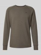 Regular fit shirt met lange mouwen in gebreide look, model 'Jirgi'