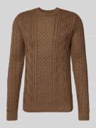 Gebreide pullover met ribboorden, model 'BLUSEAN'