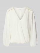 Blouse met lange mouwen en V-hals