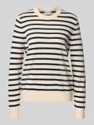 Regular fit kasjmier pullover in gebreide look