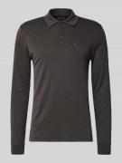 Regular fit poloshirt in design met lange mouwen