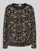 Regular fit gebreid jack met alpaca, model 'Kamara'