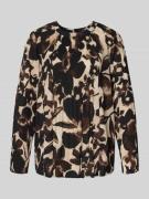 Regular fit blouse met plissévouwen