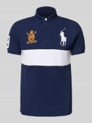 Custom slim fit poloshirt met blinde knoopsluiting