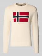 Gebreide pullover met ronde hals, model 'MURA'