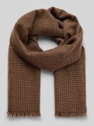 Sjaal van scheerwol met franjes