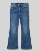Flared fit jeans met logopatch