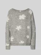 Gebreide pullover met all-over bloemenprint, model 'Kamara'