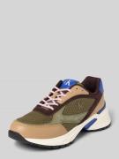 Leren sneakers met labeldetails, model 'HIKE RUNNER'