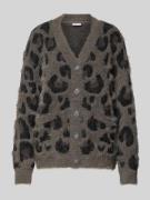 Gebreid jack met imitatiebont, model 'FLYNN'