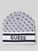 Gebreide muts met labelstitching, model 'SEVYN'